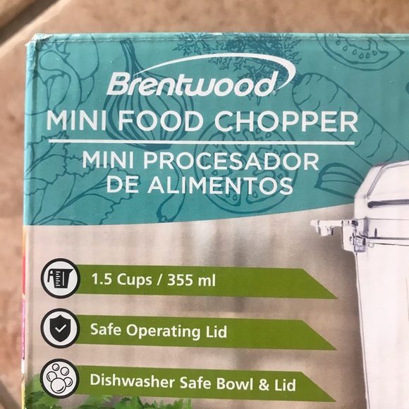 Mini food chopper by Brentwood , is unused & in the original box - Picture 4 of 5